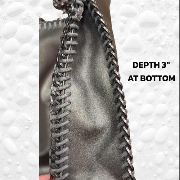 Browns Metallic Chain Crossbody Bag – Stella-McCartney Fatabella Inspired - Picture 4 of 9